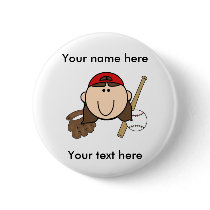 Customize Yourself Brunette Girl Baseball buttons by toddlersplace Customize Yourself Brunette Girl Baseball buttons