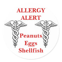 Customizeable allergy stickers