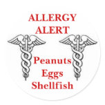 Customizeable allergy stickers