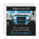 Customizeable Antique Car Retirement Party Invite invitations