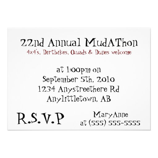 Customizeable Dune Buggy Mudfest  -You're Invited!