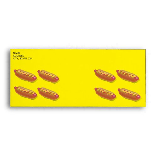 Customizeable Hot Dog Envelope envelope