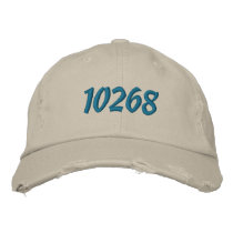 Customizeable Zip or Postal Code embroidered hats