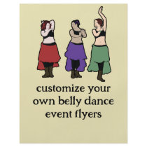 Customizeably belly dance event flyers
