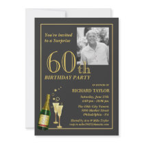 Customized 60th Birthday Party Invitations