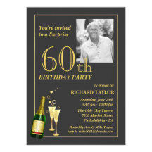 Customized 60th Birthday Party Invitations