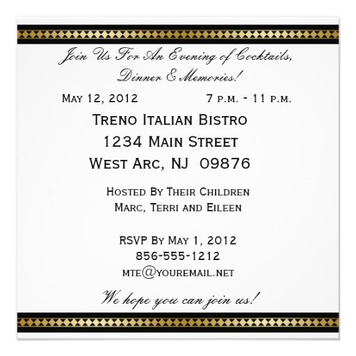 Customized 80th Birthday Party Invitation