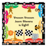 Customized Animal Racers Birthday Invites