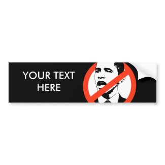 CUSTOMIZED ANTI-OBAMA SLOGAN bumpersticker