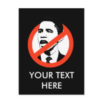 CUSTOMIZED ANTI-OBAMA SLOGAN POST CARD