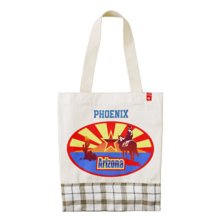 Customized Arizona State Flag Vintage Drawing Zazzle HEART Tote Bag
