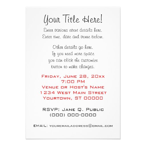 Customized Art Deco Style Party Invitations