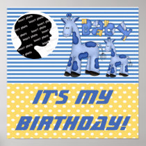 Customized Baby Boy Birthday Poster posters