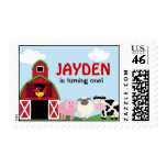 Customized Barnyard Birthday Stamp