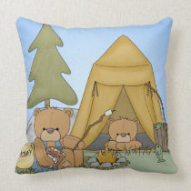 Customized  Bears Campout  Pillow pillows