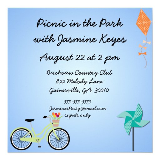 Customized Bicycles Birthday Invites