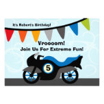 Customized Biker Motorcycle Birthday Invitations