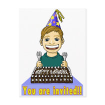 Customized birthday invitation card. postcards