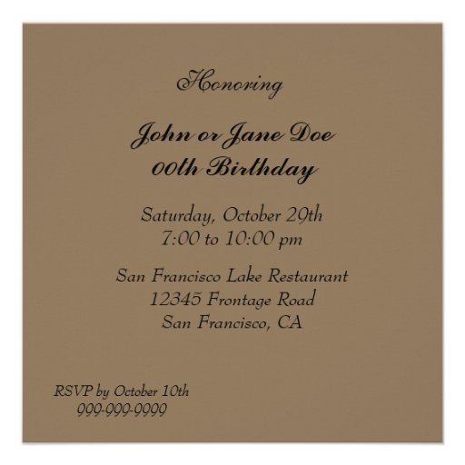Customized Birthday Party Invitations