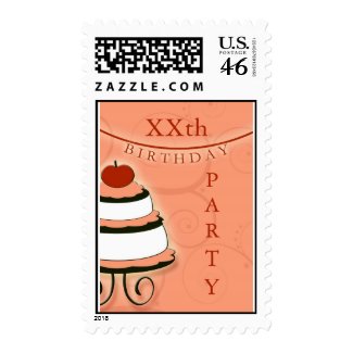 Customized Birthday Party Invite Postage Stamps stamp