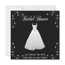 Customized Black and White Bridal Shower Invite