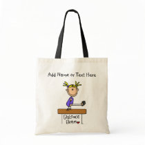 Customized Blond Girl Balance Beam  Tote  Bag