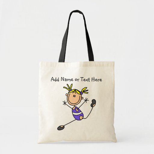 Customized Blond Girl Gymnast  Tote  Bag