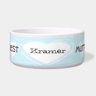 Customized Blue Mutts Are Best Dog Dish Dog Water Bowl