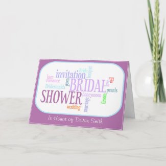 Customized Bridal Shower Invitation card