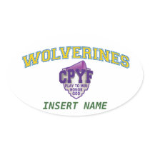 CUSTOMIZED CHEER STICKER - WOLVERINES