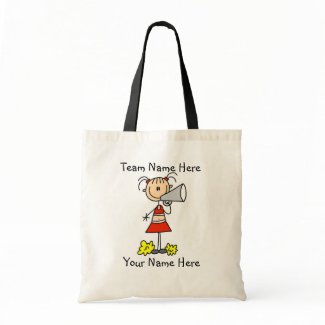 Customized Cheerleader With Megaphone  Tote Bag bag