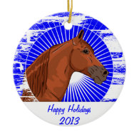 Customized Chestnut Tennessee Walking Horse Christmas Tree Ornaments