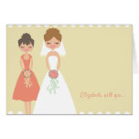 Customized Coral-Cream Be My Bridesmaid Cards