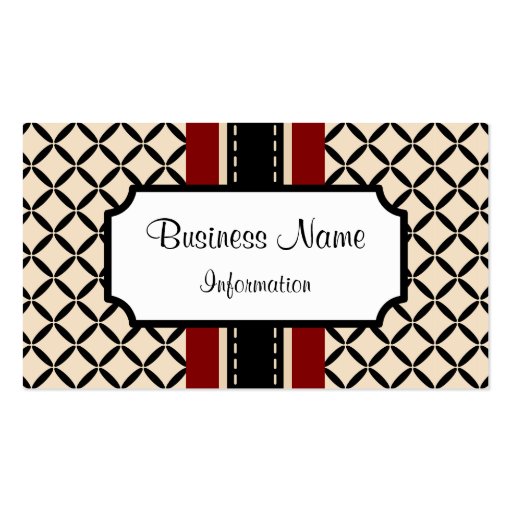 Customized Cream and Maroon Business Card (front side)