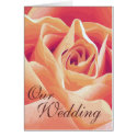 Customized Cream Pink Rose Wedding Card by LittleMilkyShop Customized Cream Pink Rose Wedding Card