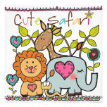 Customized Cute Safari Birthday Invitation