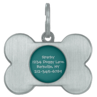 Customized Dog Tag (teal)