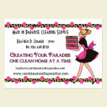 Customized Dots Leopard Print Cleaning Service business cards