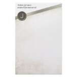 Customized Dusty  Satin  Monogram Custom Stationery