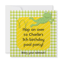 Customized Frog Birthday Invites