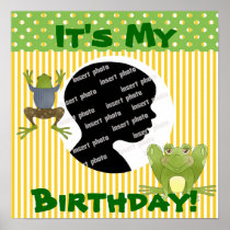 Customized Frog Birthday Poster posters