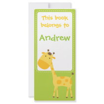 Customized*Giraffe Bookmarks Book Custom Rack Card