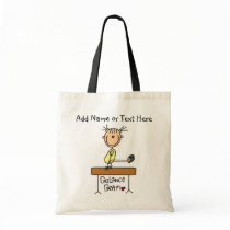 Customized Girl on Balance Beam Tote  Bag