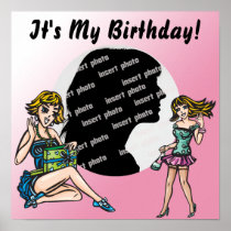 Customized Girls Birthday Poster posters