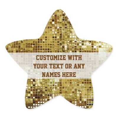 Customized Gold Sequins Star Sticker