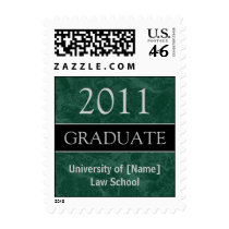 Customized Graduation Postage - Marbled Green