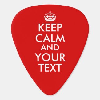 Customized Guitar Pick Keep Calm and Your Text