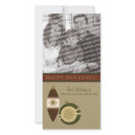 Customized Happy Holidays Ornament Design :: 06 Photo Card Template