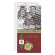 Customized Happy Holidays Ornament Design :: 08 Custom Photo Card