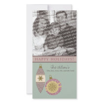 Customized Happy Holidays Ornament Design :: 09 photo cards